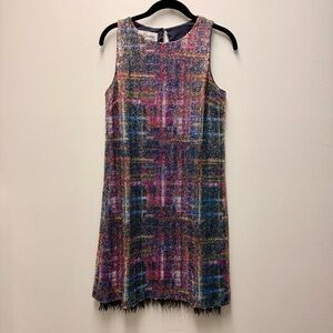 Sara Campbell Sequin Multicolor Sleeveless Knee Length Dress Size 2